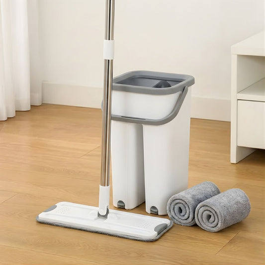 Flat Mop 360° Lava e Seca com Balde - Mop Fácil