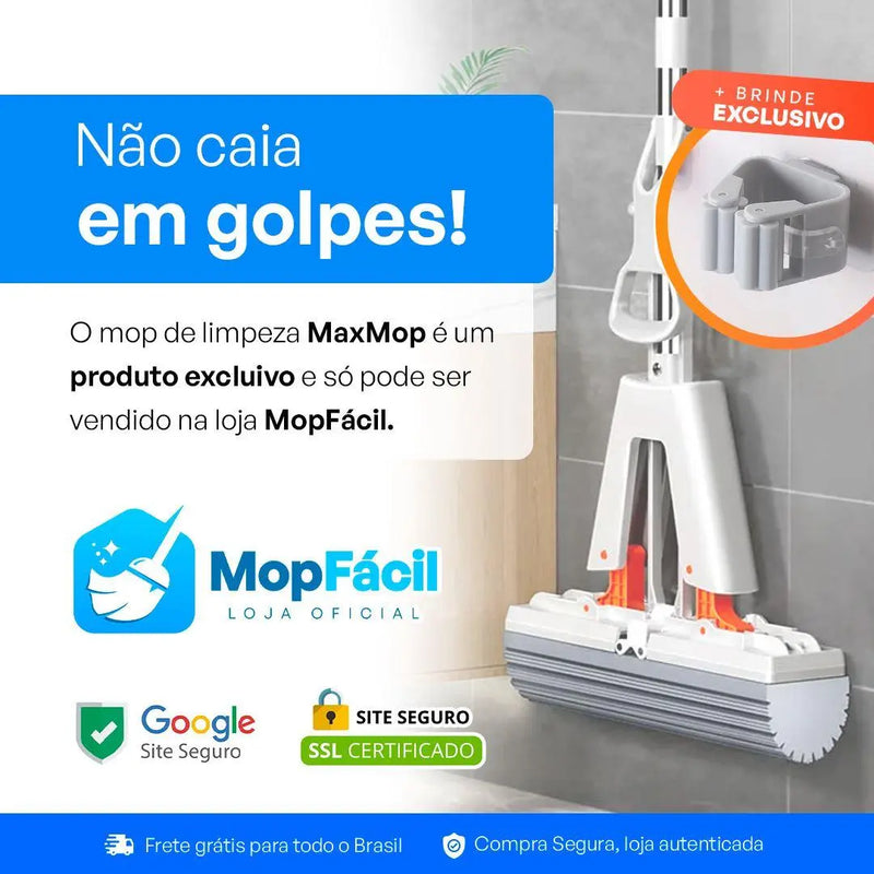 MaxMop©: Limpeza Fácil e Rápida! (+ Brinde Grátis!) Mop Fácil 