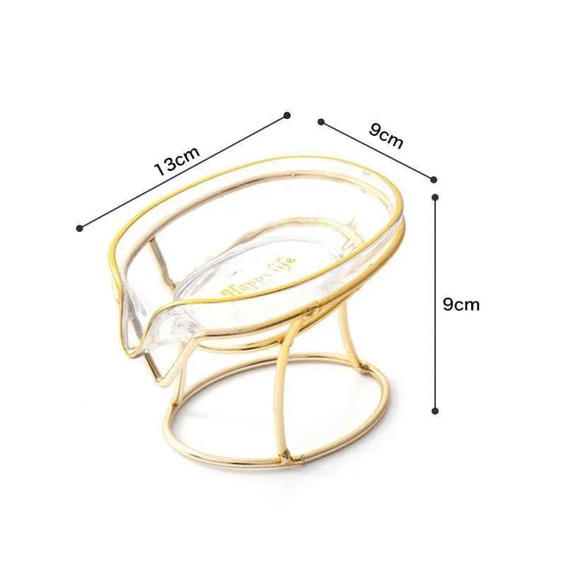 Saboneteira de Luxo de Aço Inoxidável e Acrílico 0 Mop Fácil Transparente 