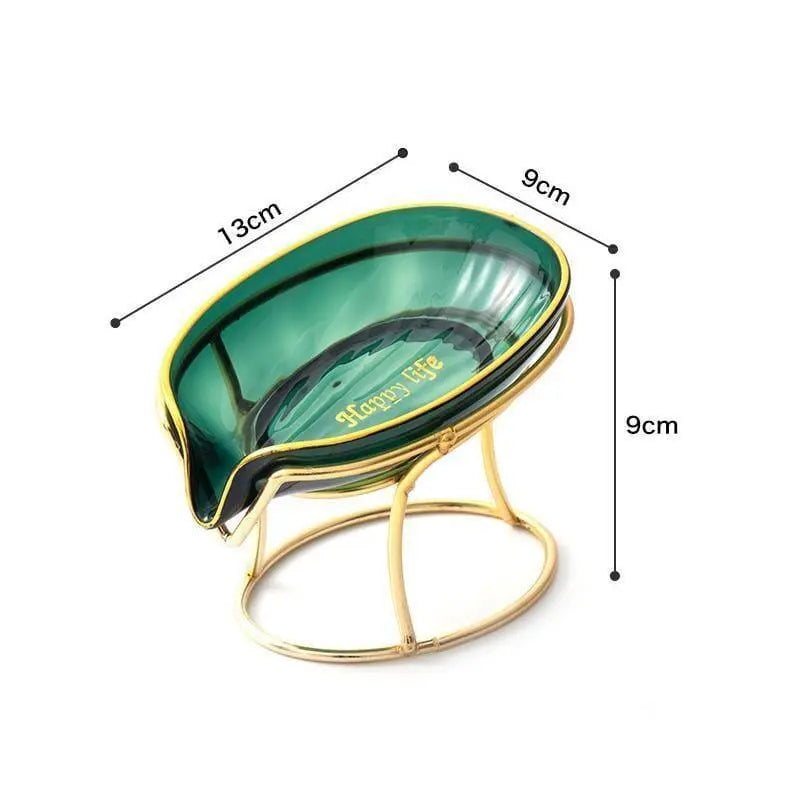 Saboneteira de Luxo de Aço Inoxidável e Acrílico 0 Mop Fácil Verde Transparente 